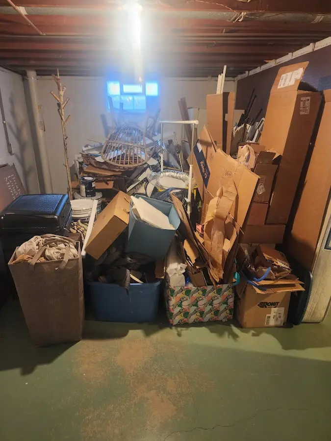 Roll-off dumpster container at job site for 6 Yard Dumpster Rental in Seekonk